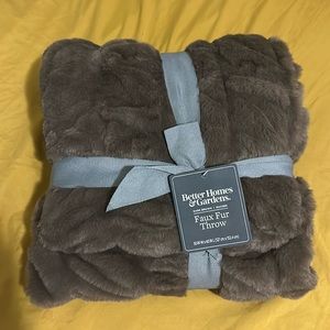 Faux Fur Throw Blanket